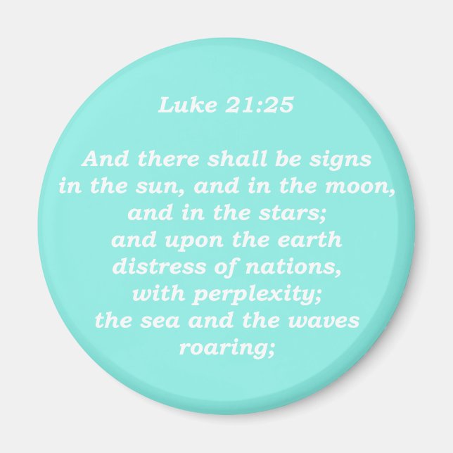 Imã Luke 21:25 (Escrituras) (Frente)