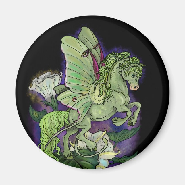 Imã Luna Moonduster Moth Fairy Horse Magnet (Frente)