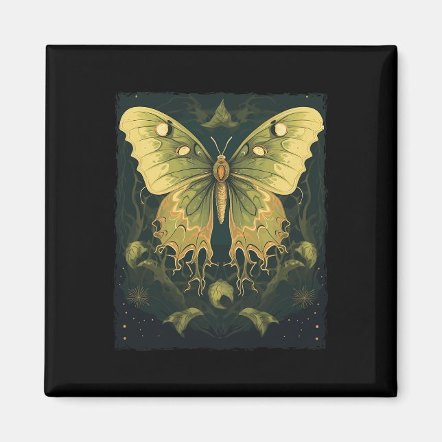 Imã Luna Moth Halloween (Frente)