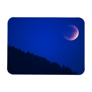 Ímã Lunar Eclipse Over Forest   Zug, Switzerland