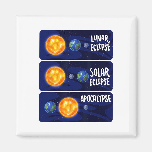 Imã Lunar Eclipse Solar Apocalypse Astrologia M (Frente)