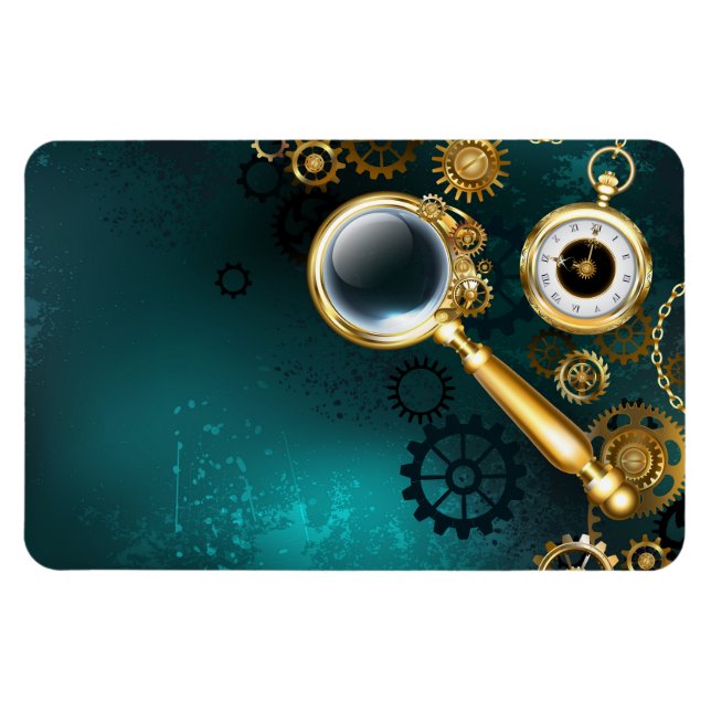Ímã Lupa no estilo Steampunk (Horizontal)