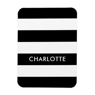 Ímã Lúpulo Elegante Personalizado, preto e branco
