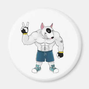 Imã luta de cão de bull terrier