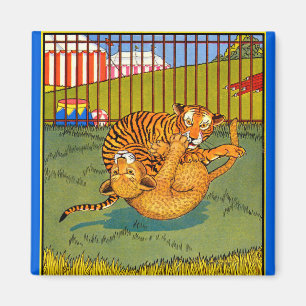 Imã luta do tigre e do leopardo