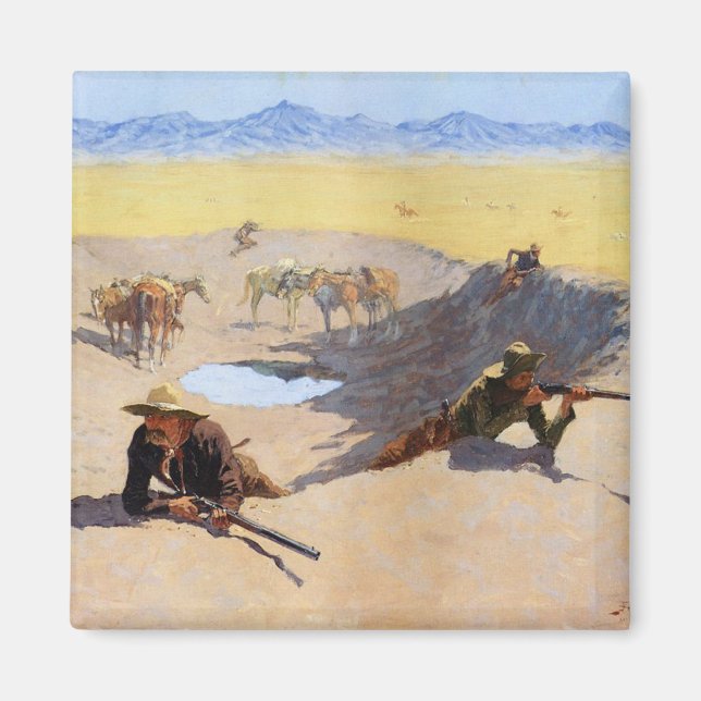 Imã Luta pelo Buraco d'Água Frederic Remington (Frente)