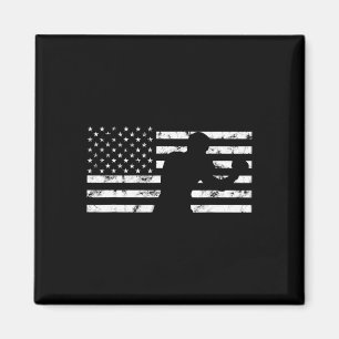 Imã Lutador Usa Bandeira Luvas De Boxe Lutador Luta Ki