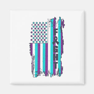 Imã Lutar Bandeira Americana Prevenção ao Suicídio Con