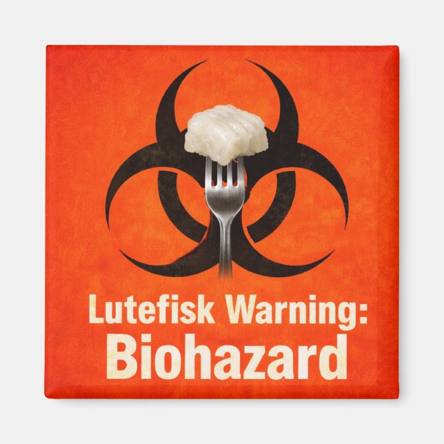 Imã Lutefisk Warning: Biohazard – Funny Scandinavian (Frente)