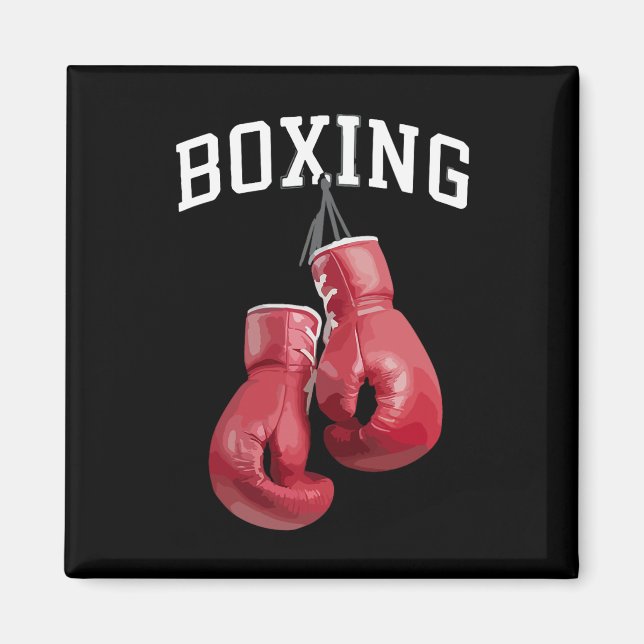 Imã Luvas de Boxe Destacadas Amante de Boxe Kickboxing (Frente)