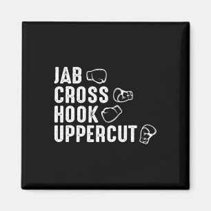 Imã Luvas de Boxe Jab Cross Hook Uppercut Boxer 