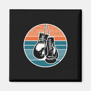 Imã Luvas de Boxe Retro Kickboxing Pôr do Sol Amante d
