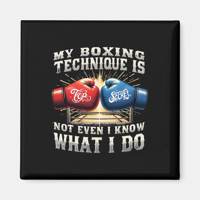 Imã Luvas de Boxing - Citação Engraçada de Gym - Retro (Frente)