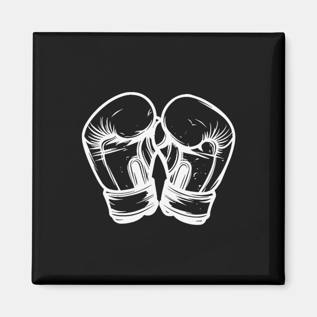 Imã Luvas de Kickboxing Desenho Taekwondo  (Frente)