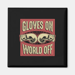 Imã Luvas no mundo desligado Kickboxing engraçado Arte