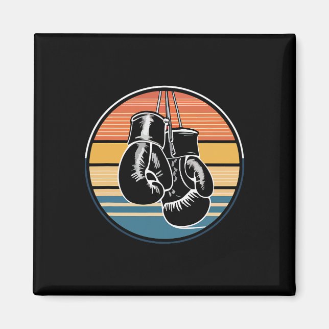 Imã Luvas Penduradas de Boxe Retro Boxe Kickboxing Amo (Frente)