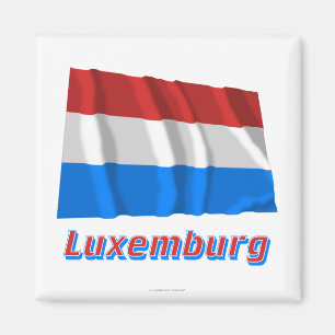 Imã Luxemburg Fliegende Flagge mit Namen