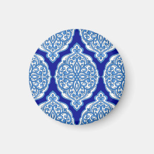 Imã Luxo branco-azul, ornamento turco.