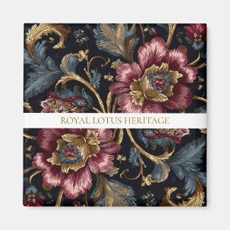 Imã Luxury Indian Floral Magnet Vintage Royal
