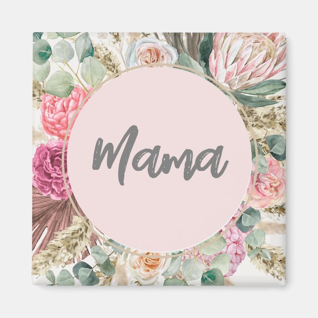 Imã Luxury Mama Floral presente para dia de as mães (Frente)