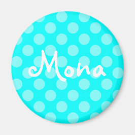 Imã Luz Aqua Personalizada com Bolinhas