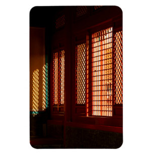 Ímã Luz através das aberturas da janela de malha