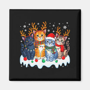 Imã Luz de Natal do Gato Rena Sagrada Natal Divertido