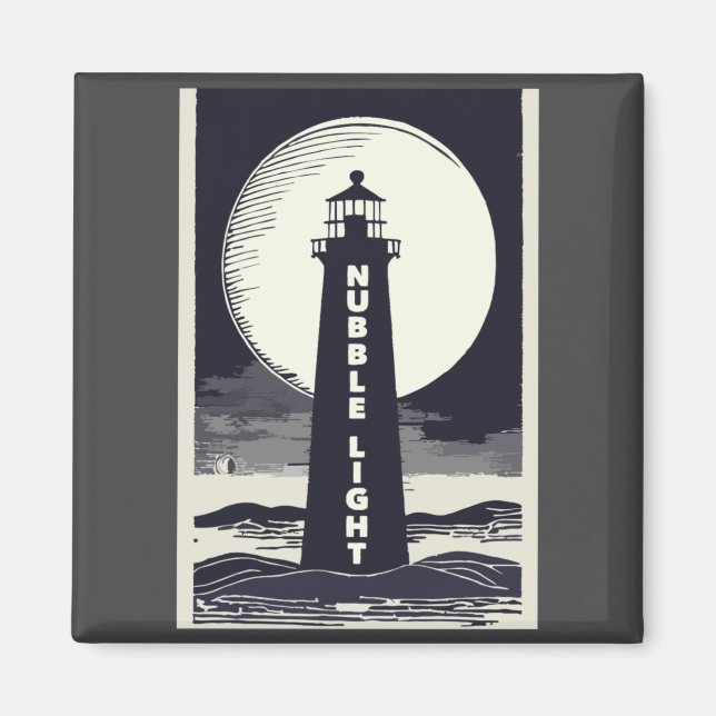 Imã Luz de Nubble Maine Farol Lua  (Frente)