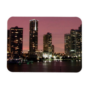 Ímã Luz do por do sol sobre Miami após uma tempestade