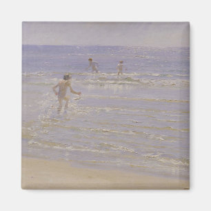 Imã Luz do sol em Skagen: Meninos que nadam, 1892