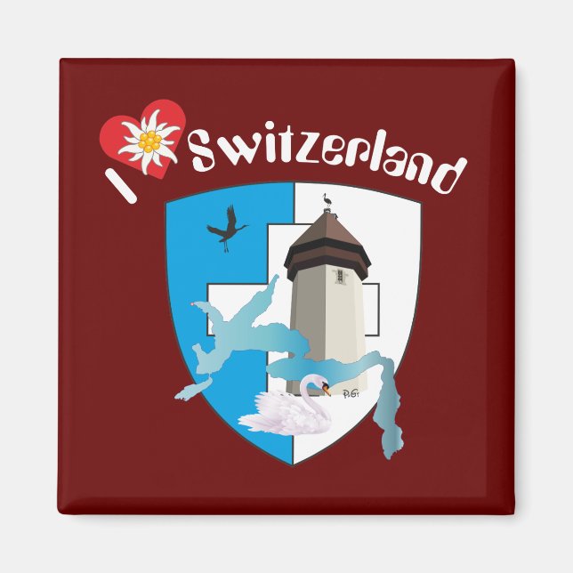 Imã Luzern Schweiz Magnet (Frente)