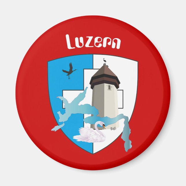 Imã Luzern Schweiz Magnet (Frente)