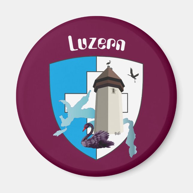 Imã Luzern Schweiz Magnet (Frente)