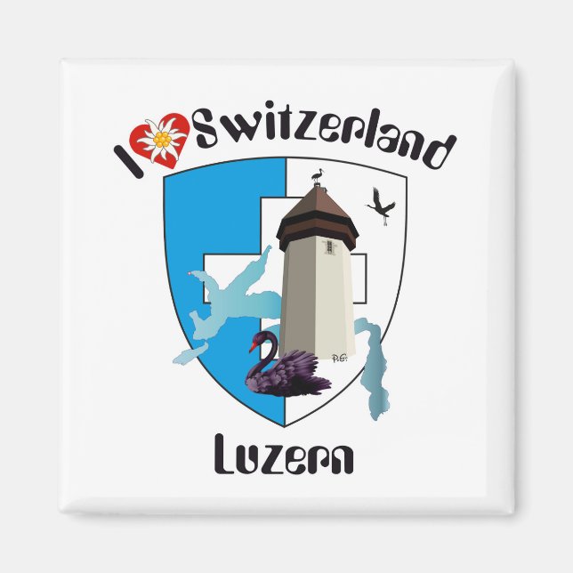 Imã Luzern Schweiz Magnet (Frente)