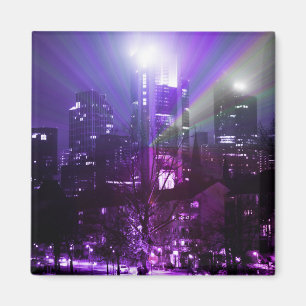 Imã Luzes da cidade de Frankfurt am Main - roxo   