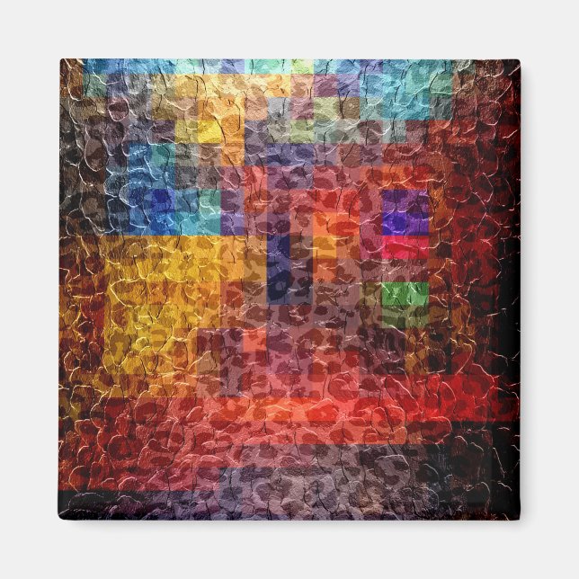 Imã Luzes da cidade de pintura abstrato (Frente)