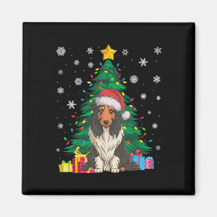 Imã Luzes De Árvore Xmas Doce Feio Cão Collie S