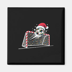 Imã Luzes de Bola de Gol de Futebol de Natal Papai Noe
