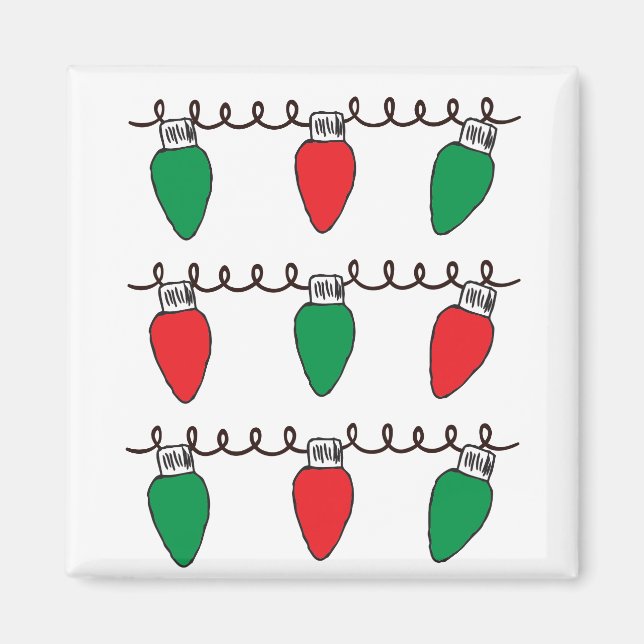 Imã Luzes de Corda Desenho da Lâmpada de Natal (Frente)