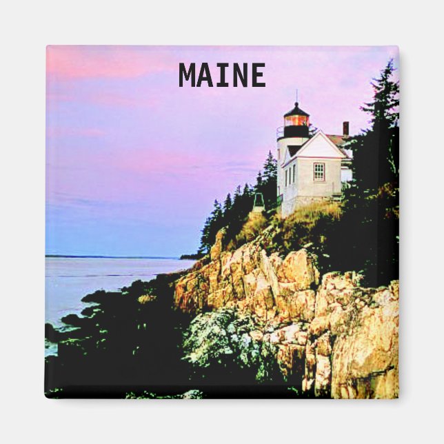IMÃ LUZES DE HARBOR DE BASE, MAINE (Frente)