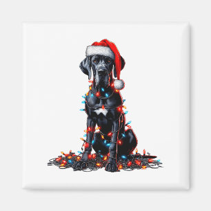 Imã Luzes de Natal do Great Dane Amante de Cachorro Pi