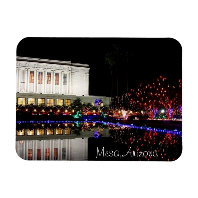 Ímã Luzes de Natal no Templo (Horizontal)