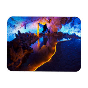 Ímã Luzes na Caverna da Flauta de Junco, China