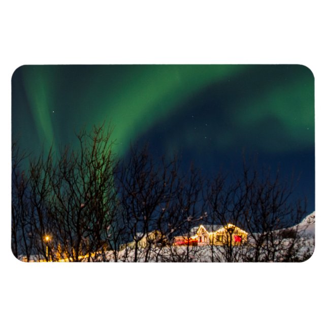 Ímã Luzes nortes - Aurora Borealis Islândia (Horizontal)