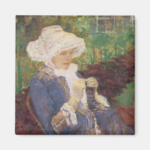 Imã Lydia Crocheting no Jardim de Marly, Mary Cassatt