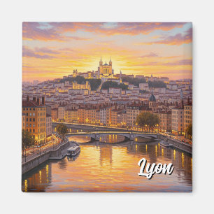 Imã Lyon França Basilica Sunset Viagem