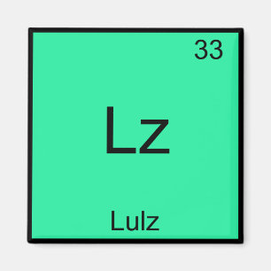 Imã Lz - Lulz Camiseta de Elemento de Química de Meme 