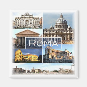 Imã LZO010 mosaico de ROMA, Lazio, Itália, Geladeira