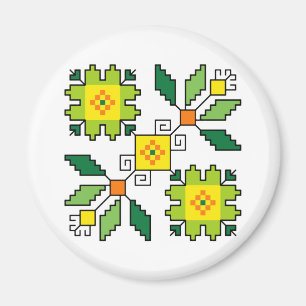 Imã M0024 Magnet Motif búlgaro folk shevitsa verde