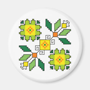 Imã M0024 Motif búlgaro Magnet shevitsa verde